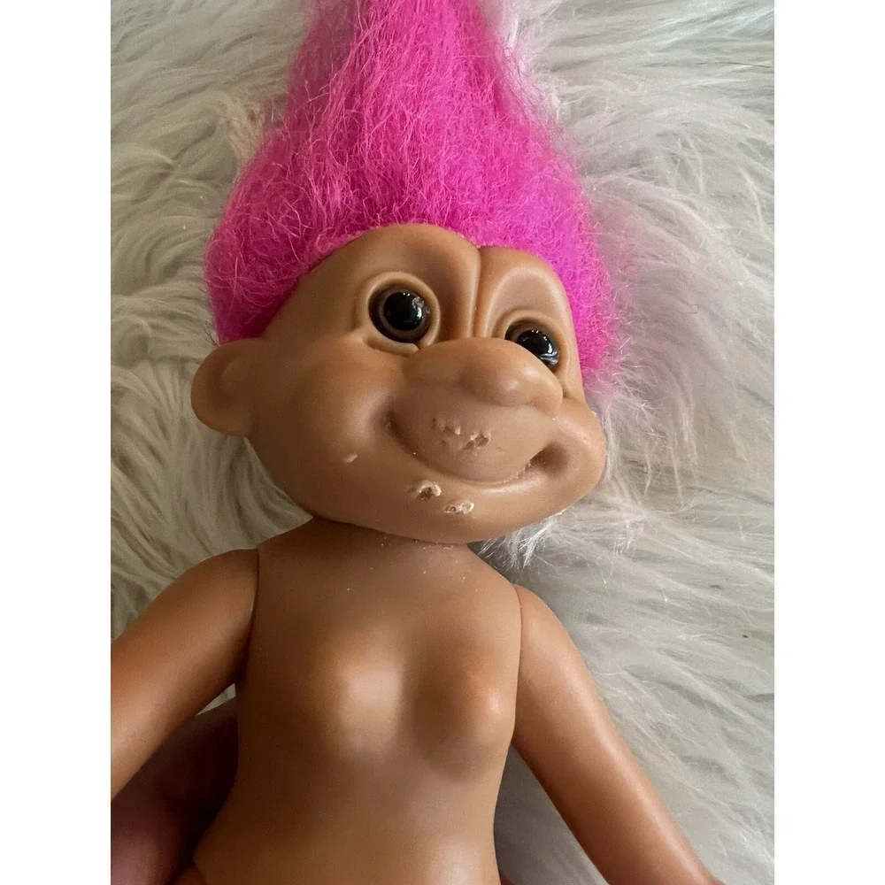 Russ Troll Dolls Lot Of 4 Read Small Pink Purple Yellow Green Hair 2